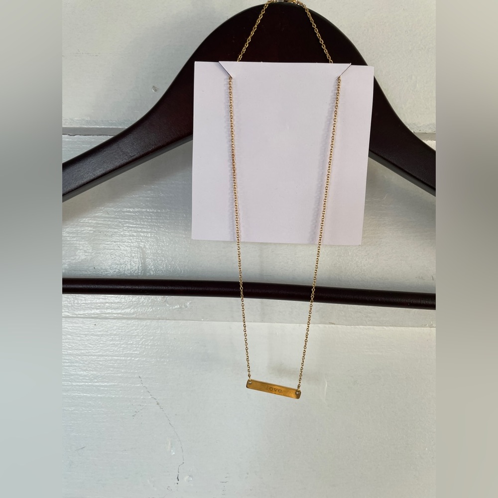 Gold Jook and Nona “Love” Necklace